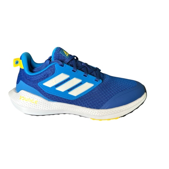 ADIDAS EQ21 RUN 2.0 J /UNISSEX RUNNING SHOES - BLUE/WHITE/YELLOW- SIZE 5Y